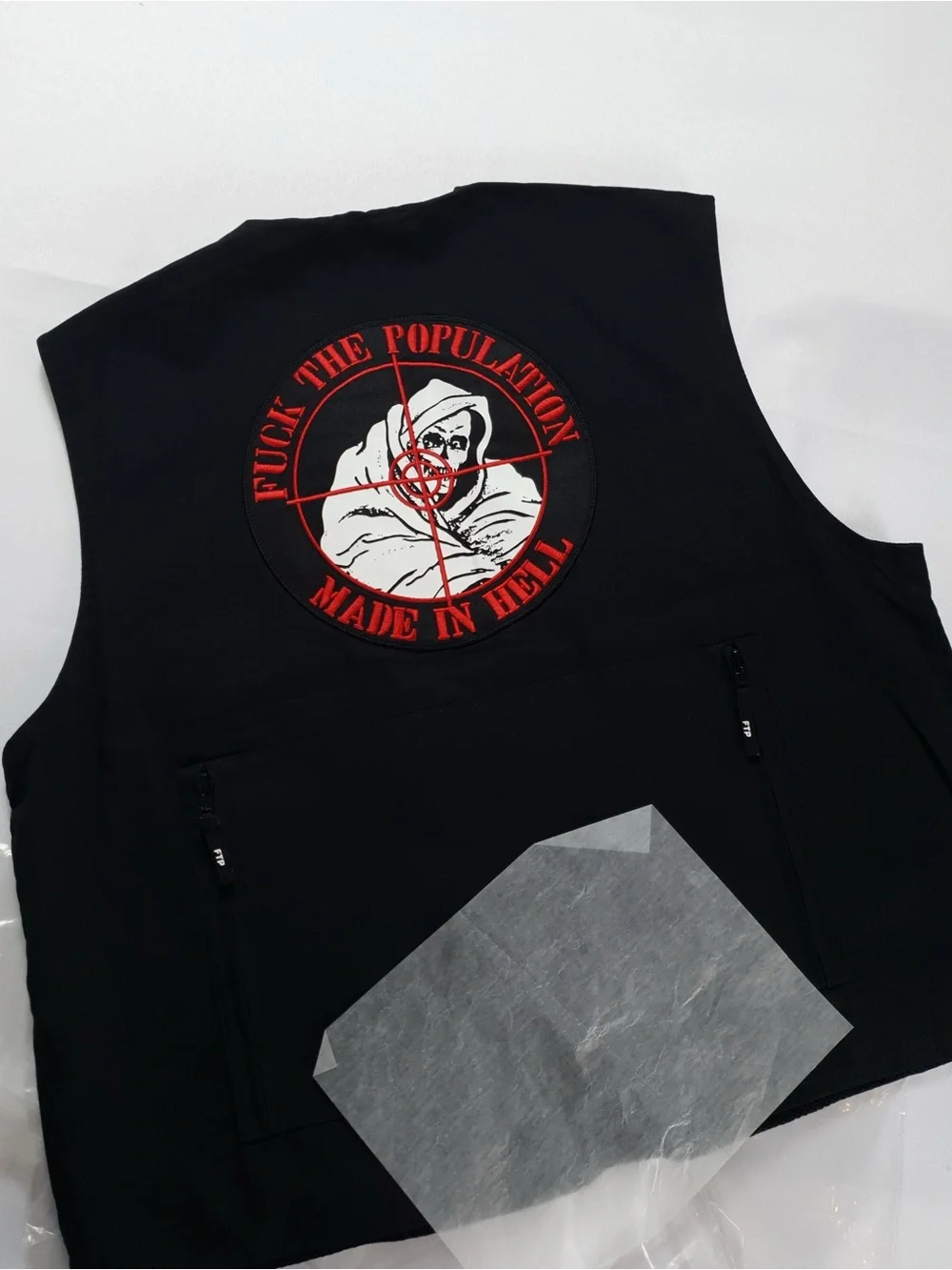 FTP Made In Hell Reaper Tactical Military Black Vest Mens Size Medium NEW